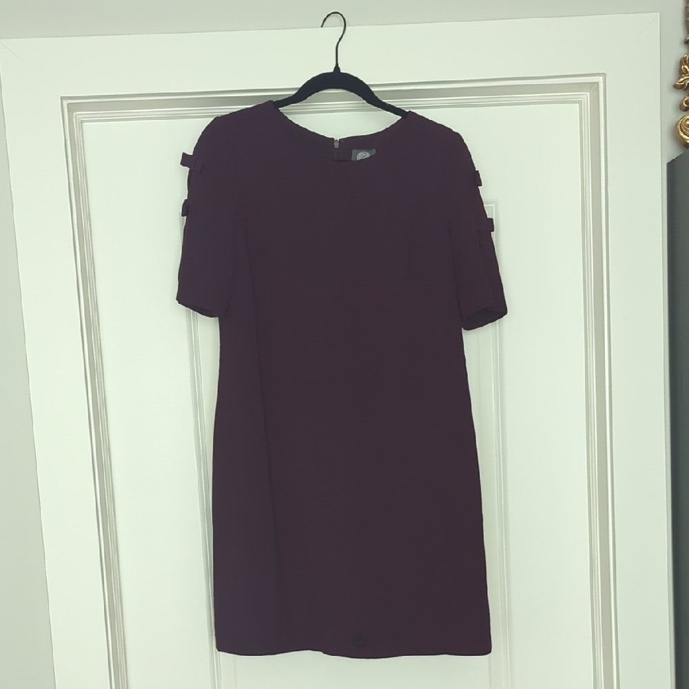 Vince Camuto Purple Ruffled Shift Dress